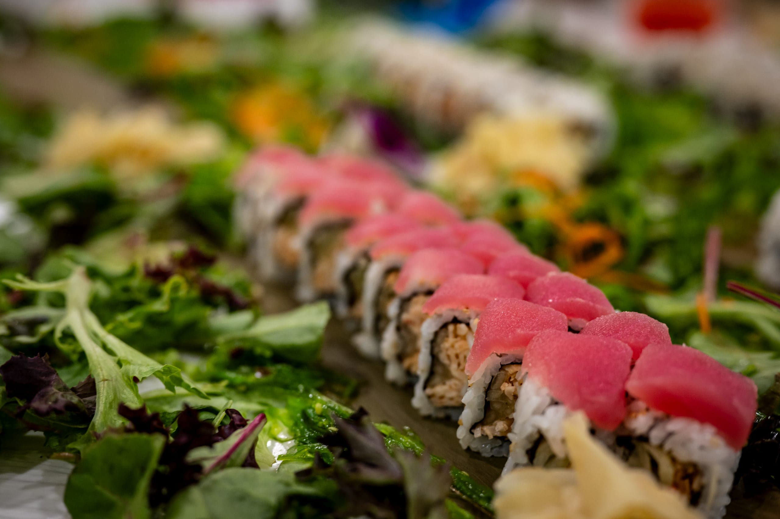 Specialty sushi from a private Sonakase event in Gainesville.