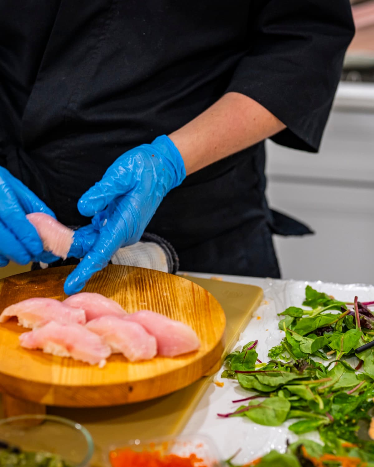 Fresh ingredients prepped for a private sushi event.