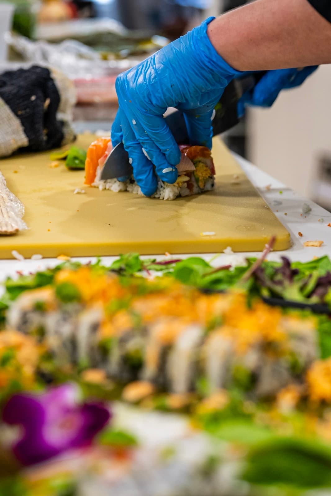 Specialty sushi from a private Sonakase event in Gainesville.